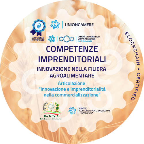 Competenze imprenditoriali. Innovazione nella filiera agroalimentare - Articolazione “Innovazione e imprenditorialità nella commercializzazione”